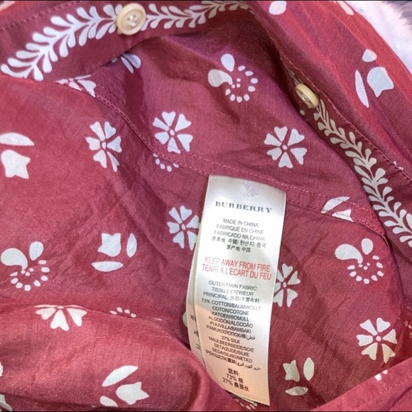 Chemisier rouge Burberry authentique - Picture 4 of 4